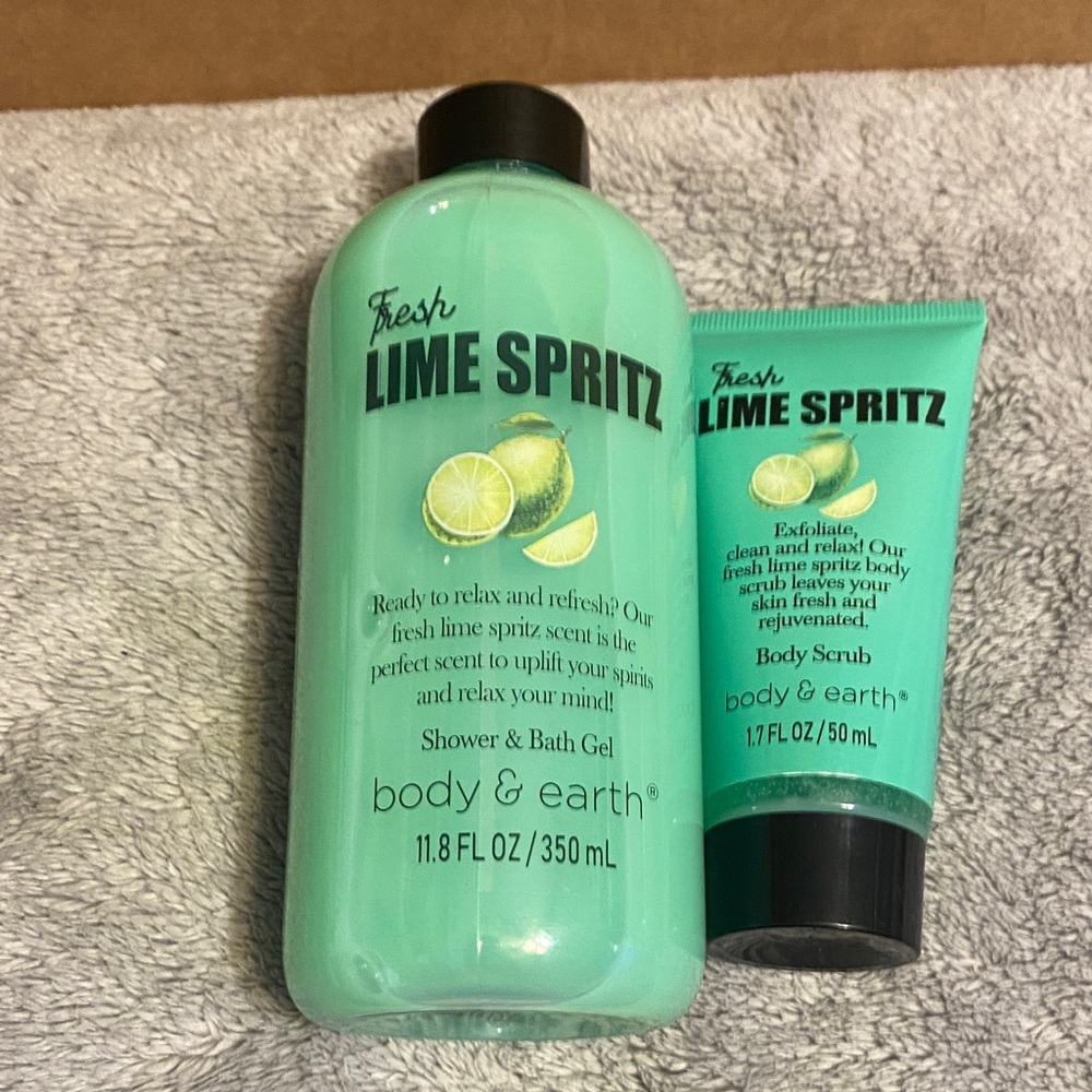LIME SPRITZ Shower & Body Set - Mint Green